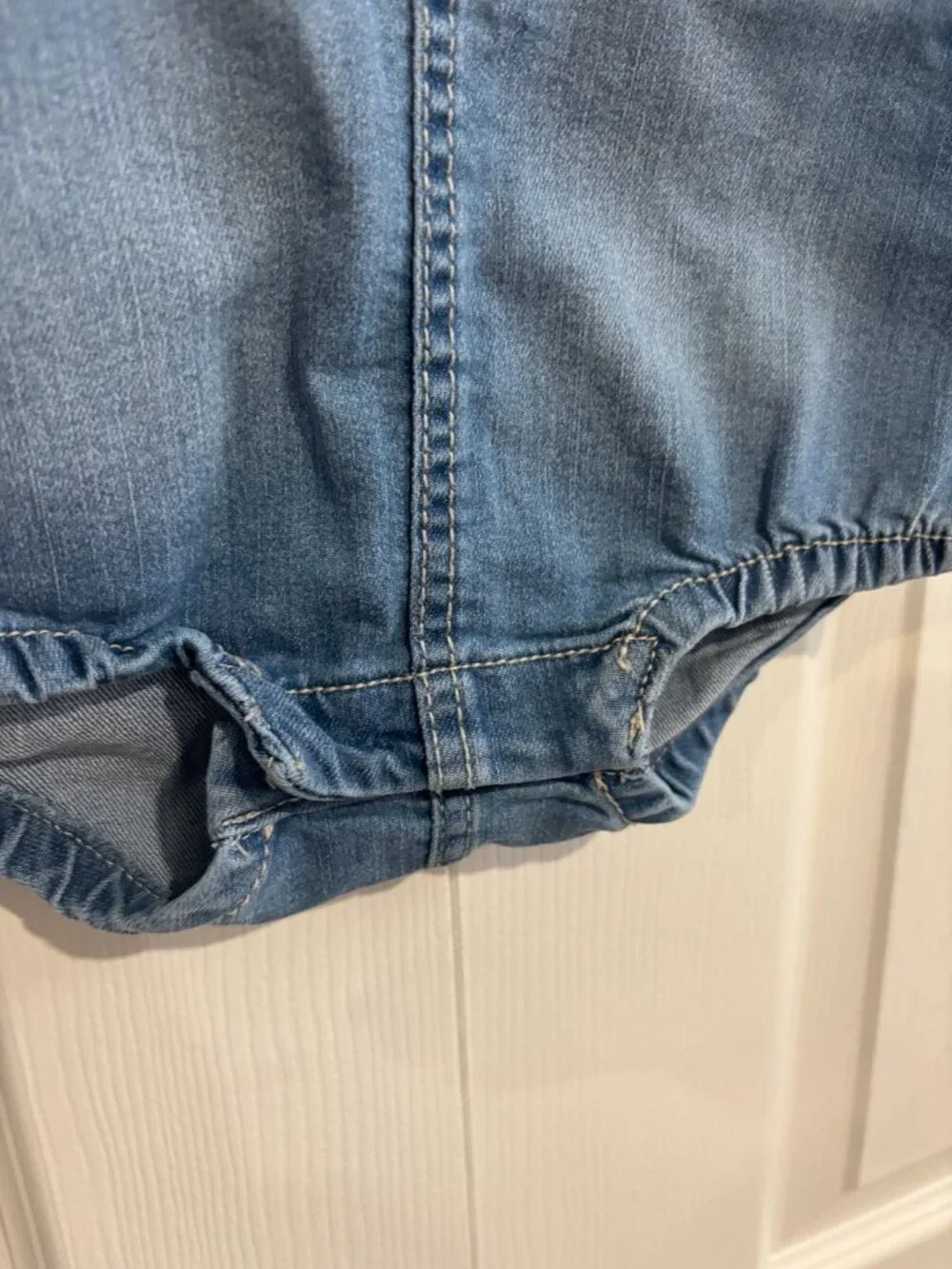 OshKosh B'gosh Denim Bubble Romper Shortalls Baby Toddler 24 months EUC
